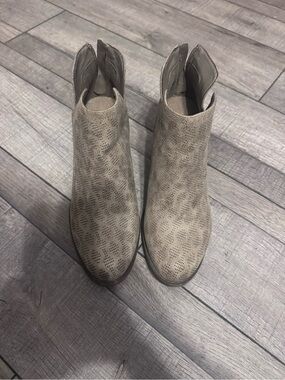 Xappeal Taupe Perforated Ankle Booties